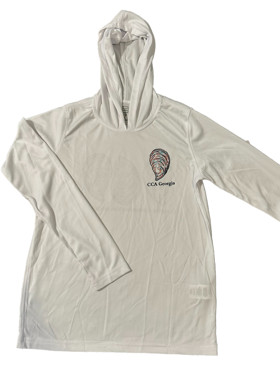 White Oyster Performance Hoodie Same great design as the performance shirt with a hood!