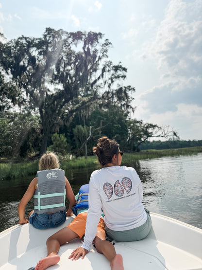 White Oyster Performance Hoodie    Same great design as the performance shirt with a hood!