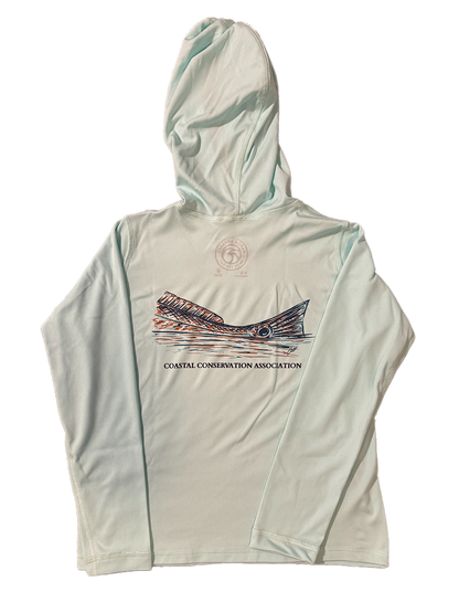 White Redfish Performance Hoodie